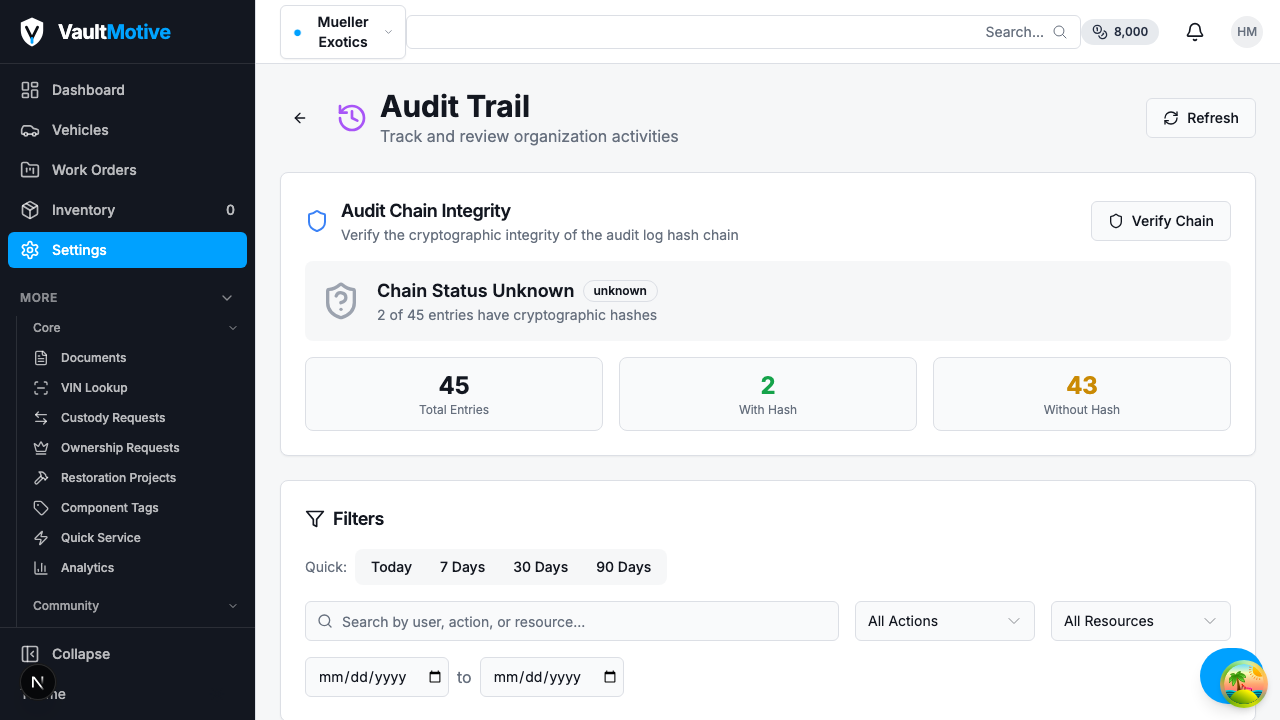 Audit Logs - Complete activity trail
