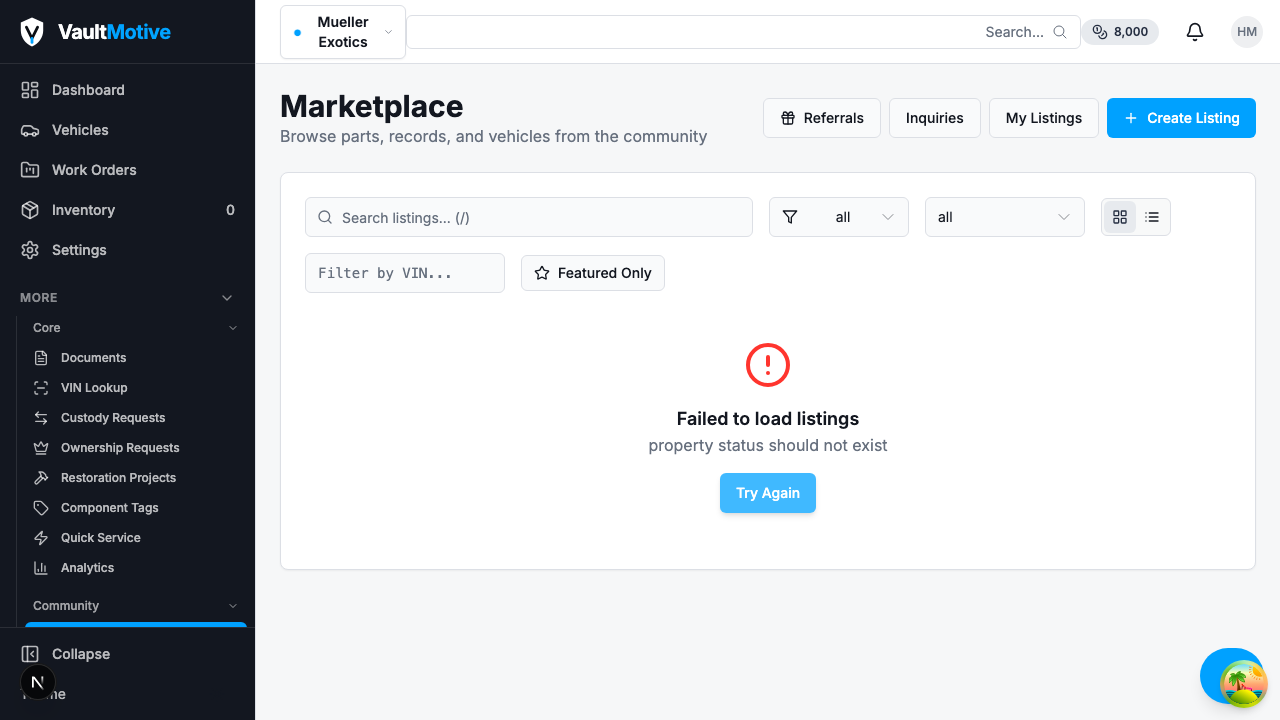 Marketplace Listings