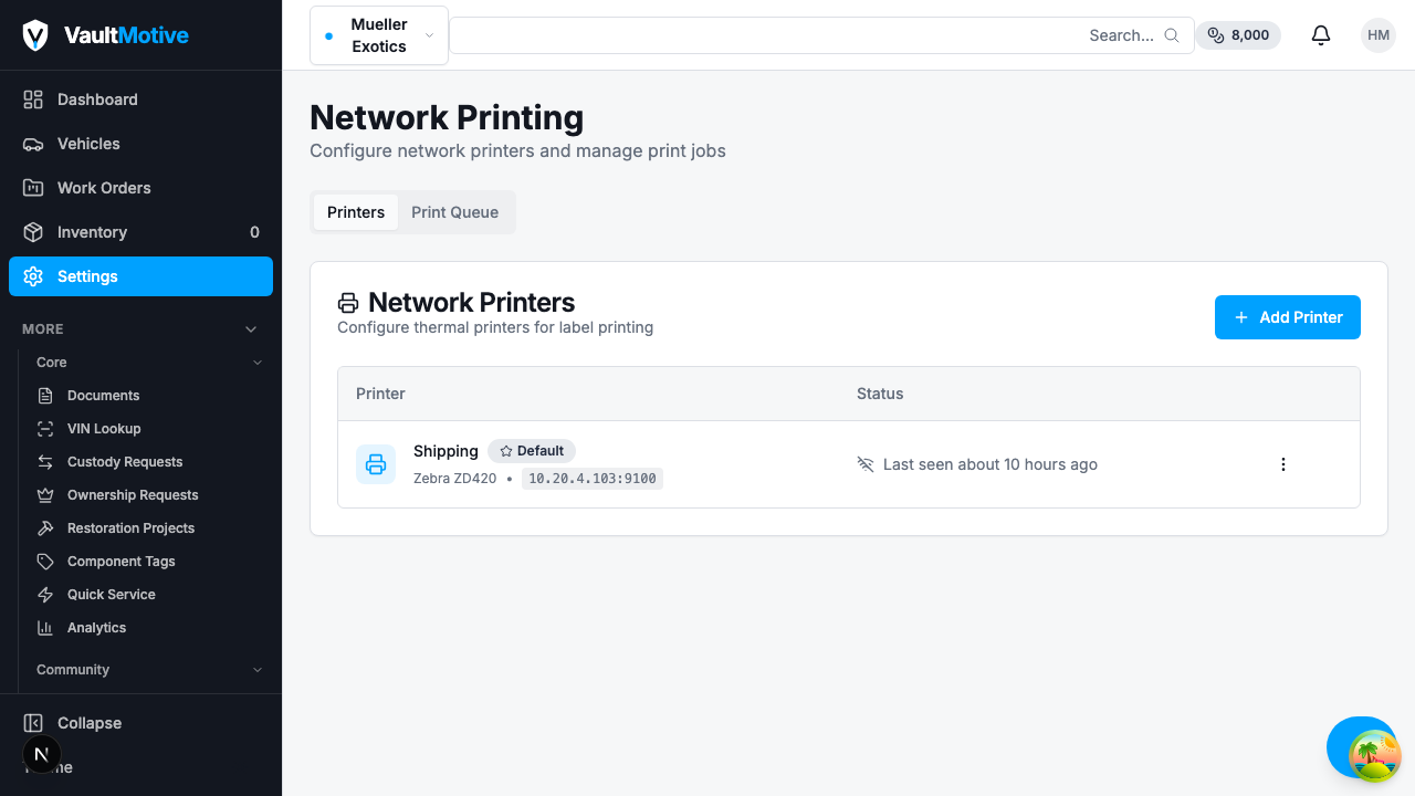 Network Printing
