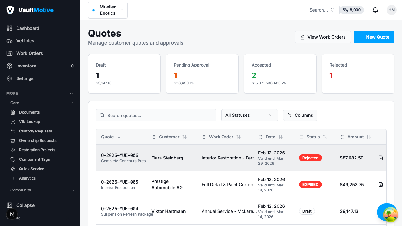 Quotes and Estimates